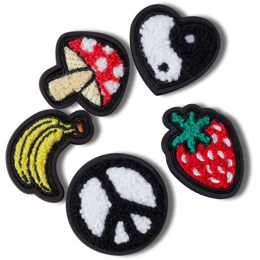 Jibbitz Peace and Love Tufted Patch 5 Pack